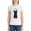 Les polos de femmes aiment le t-shirt de chien cairn terrier noir