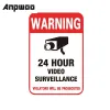 Autocollant mural 24h Système de caméra vidéo CCTV Signe de la caméra Antire