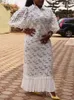 Белые кружевные платья для женщин свадебные гости элегантный поворот воротнич