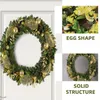 Fiori decorativi 3 pezzi Frame di ghirlanda Pasqua Floral Floral Rings Crolla a forma di metallo sospeso
