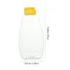 Storage Bottles 6 Pcs Honey Bottle Jam Canister Clear Lids Plastic Jars The Pet Ketchup Squeeze