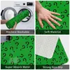Tappeti punto interrogativo in verde 24 "x 16" tappetino da bagno in memory foam non slipbent per decorazioni per la casa/cucina/ingresso/interno/esterno/soggiorno
