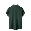 Camisa de boliche de estilo dos anos 50 para homens listrados casuais respiráveis camisas de manga curta de verão 240508