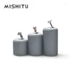 Decoratieve platen Mishitu Premium PU lederen ring set Display Stand Store Special Storage Sieraden Props