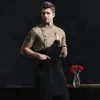 Unisexe Catering Coat Chef Uniforme Breathable Kitchen Cuisinage Veste Restauration El Cafe Barber Shop Wabor Work Shirt tablier 240430