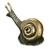 Decorative Figurines Snail Animal Figurine Mini Statue Ornament Miniature Brass Decor Garden Cute Copper Pet Retro Ornaments Tea Sculpture