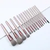 Makeup Brushes 15Pcs Set Cosmetic Foundation Powder Blush Eye Shadow Lip Blend Wooden Make Up Brush Tool Kit Maquiagem