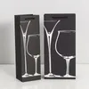 Bolsa de vinhos dourada de papelão preto embrulho de presente bolsa de casamento de ponta de casamento conveniente Champagne Single/Double Garrafas de armazenamento