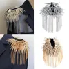 Broschen attraktive Brosche EPAULETTE HIP-HOP-SCHULTER Exquisite Fringe Blazer Rivet Kette Uniform DIY