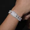 Hip Hop Mens Jewelry Cubana Pass Diamond Tester 18mm Iced Out Moissanite Cuban Link Chain Halsband med GRA -certifikat