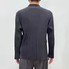 Herrjackor miyake original arbetsstil 2024 vår mode enkel unisex stycke jacka cardigan dragkedja veckade män tidvatten