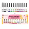 Nagellack nagelkonstgelpolsk kit Soak Off UV/LED Semi permanent 8 ml 12 st/set lack gel nagellack lack lack SN målning konstdesigner T240510