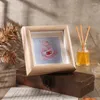 Frames 1pc Square 4inch 6inch Small Wooden Picture Frame Nordic Po Display Stand Wall Hanging Box Desktop