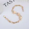 Bijoux ipmin Bracelet de papillon à plaque à or d'or en cristal populaire pour femmes