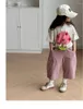 Trousers Wide Leg Pants Korean Children Clothing Casual Summer Fashion Versatile Middle Girls Cotton Loose Thin 2024 Sweet