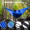 Hangmat toeristen camping wandelen draagbare nylon parachute stof twee personen strandhangende swing tuin single en dubbele hangmat 240429