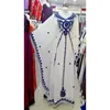 Etniska kläder vita marinblå ny dubai george marockansk kaftan klänning jilbab abaya kläd2405