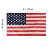 Flag USA Festive Embroidered Banner 90X150cm Outdoor Stars Stripes Brass Grommets Banners 3X5 Feet American Decor Flags 0131 s s