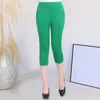 Frauenhose hohe Taille für Frauen mittleren Alters Slim Fit Hosen mit Taschen mit fester Farbe dünne Leggings Streetwear