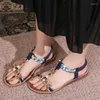 Casual Shoes For Women 2024 Summer Fashion Bohemia Beading Beach Elastic Band Sandals Slip On