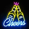 تخزين Decor Bar Wall Restaurant Cheers Light مخصص زجاجة البيرة LED LED Sign Acrylic USB Neon 0129