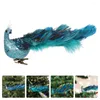 Decorative Figurines Christmas Tree Birds Decoration Peacock Miniatures Simulation Peacocks Ornament