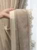 Curtain Custom Modern Simple Luxury European Shading Chenille Nordic Beige Cloth Blackout Tulle Valance Drape C1539