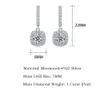 d Color Wedding Diamond Moissanite Earrings for Women with Gra Certificate 925 Sterling Silver Hoop Drop Earring Fine Jewelry