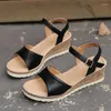 Sandals için Kama Kadınlar Yaz 2024 ayak bileği kayış platformu Sandles Kadın Kalın Sole Slip Non Slip Beach Sandalias Mujer