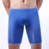 Sous-pants pour hommes sexy soft long boxer sales shorts sport culotte de gueule de renflue sans couture