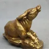 Figurine decorative Statue di rame Lucky Feng cinese Shui Brass Anno in ottone Pure Zoidac Ox Ox Figurina