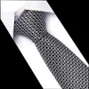 Set à cravate de cou 2023 Nouveau design en gros de 7,5 cm de soie jacquard cravate hommes gravatas mariage couchet bleu combinaison d'accessoires