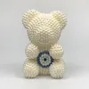 Fleurs décoratives 2024 25cm Evil Eye Pearl Bear Creative Birthday Gifts For Kids or Gril Friend