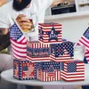 Garrafas de armazenamento Caixas patrióticas de tratamento 12pcs American Flag Independence Candy Box Goodie