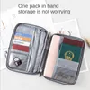 収納バッグ旅行ウォレットファミリーパスポートホルダークリエイティブウォータープルーフドキュメントケースオーガナイザーアクセサリーバッグカード用バッグ
