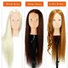 Mannequin Heads 50% Cabelo artificial Modelo Humano Cabeça usada para maquiagem Treinamento de estilo de penteado Prática profissional Doll Q240510