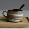 Cups Saucers Japanese Creative Mug Coffe Cup Aesthetic Fantaisie Couple Breakfast Art Ceramica Office Tazas Originales Coffee