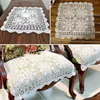 Tkanina stołowa DIY Vintage kwadratowy obrus Doily bawełniany koronkowy szydełkowy kwiecisty okładka dekoracyjny ręcznik 40 cm/60 cm