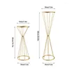 Décoration de fête 1pcs Gold Metal Wedding Flower Stand Vases Fases Birthday Centroce Rack Dinner Table Table DÉCORATIONS