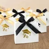 Enveloppe cadeau 10pcs Bodiques de graduation Candy Boîte d'emballage de chocolat S 2024 Félicitations Grad Supplies