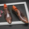 Sapatos de couro de luxo leve italiano Black pontudo