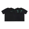 Tshirt de concepteur de luxe Shirt tshirts tshirts rétro lavé lettrage vert usé imprimé rond shirts lâches d'été séchage rapide