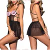 Hot Selling Lingerie, Sexy Mesh, Transparent Suspender, Leaky Back, Nightgown, Fun Set