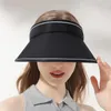 Berets Sun Hat Hat Женская защита от ультрафиолета лето пустое крышка большая края на открытом воздухе езда на велосипеде тени в тень.