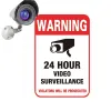 Autocollant mural 24h Système de caméra vidéo CCTV Signe de la caméra Antire