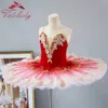 Ballerina Girls Ballet Tutu Dress Green Dance Costume Platter Pancake Red Party Dress for Kids 240510