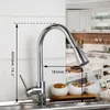 Küchenarmatur Nickel gebürstete Mixer Wasserhahn ausziehen Bachspray Spray Messing Tipp 1 Handbecken Waschbecken