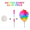 CONES CONES CANDY Food Food Not-Disposable Cotton Light coloré coloré de guimauve lumineuse Sticks clignotants Fête de Noël Key Fête 528