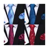 Набор галстуков на шее 2023 Новый дизайн Много цветовых продаж шелк свадебный вежливый галстук карманные квадраты набор галстук мужские аксессуары
