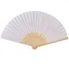 Figurines décoratives 10pcs DIY PAPE FAN ART CRAFT BAMBOO Gift Home Decoration Ornements Dance Hand Fans Fans Party